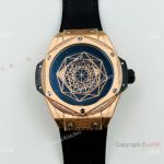 Hublot Big Bang Sang Bleu Rose Gold Diamond Bezel Watch 42mm